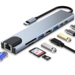 Type C Hub 8 in 1 100MBS - Image 2
